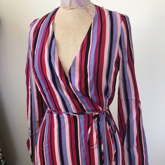 NWT Reformation Gjelina Luisa striped wrap dress - Picture 7 of 8